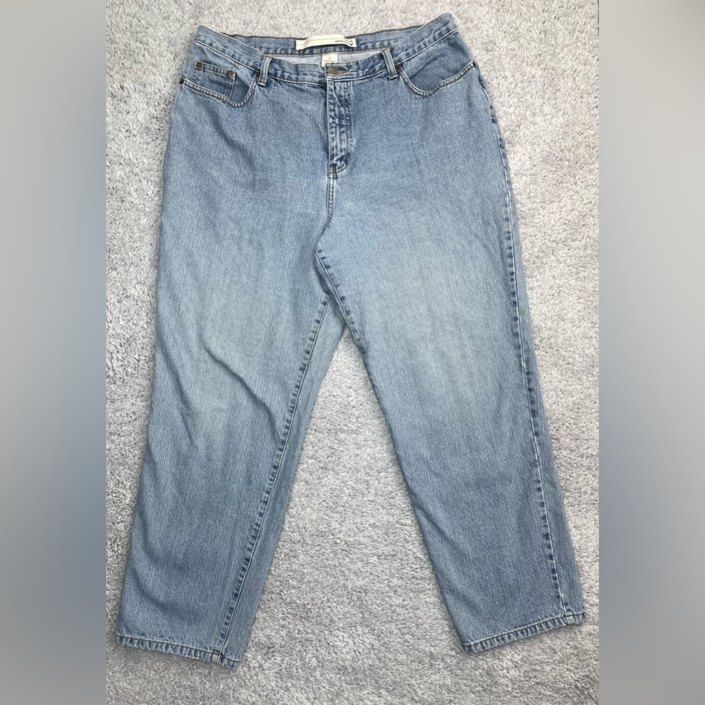 Venezia Jeans Womens 18 Casual Light Wash Denim Easy Fit